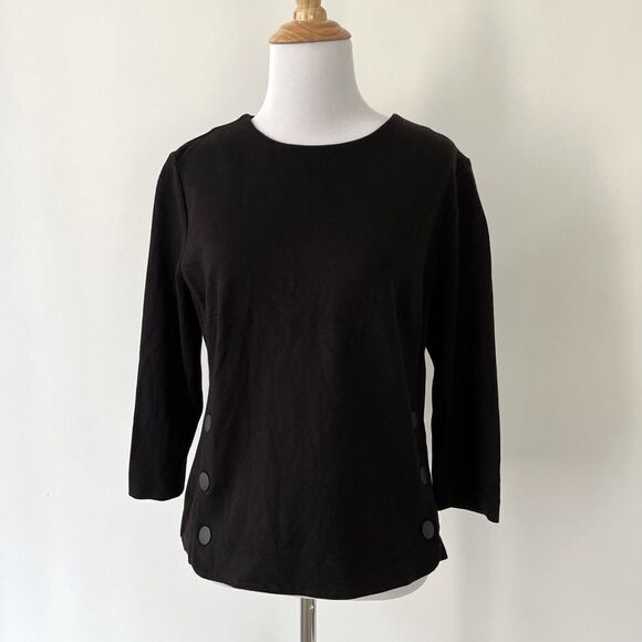 Black Cabi Utility Top with Side Snaps - Picture 2 of 5